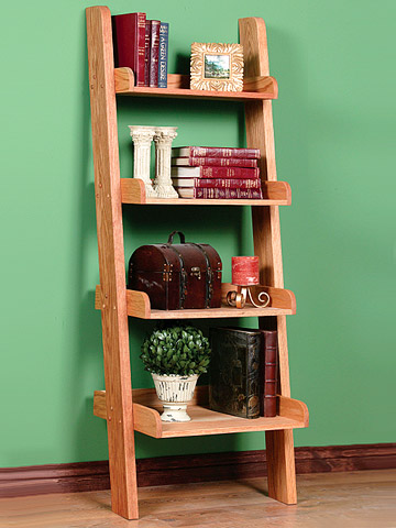 diy ladder shelf plans