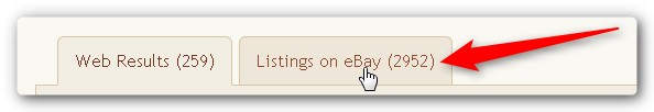 Screenshot of eBay Tab