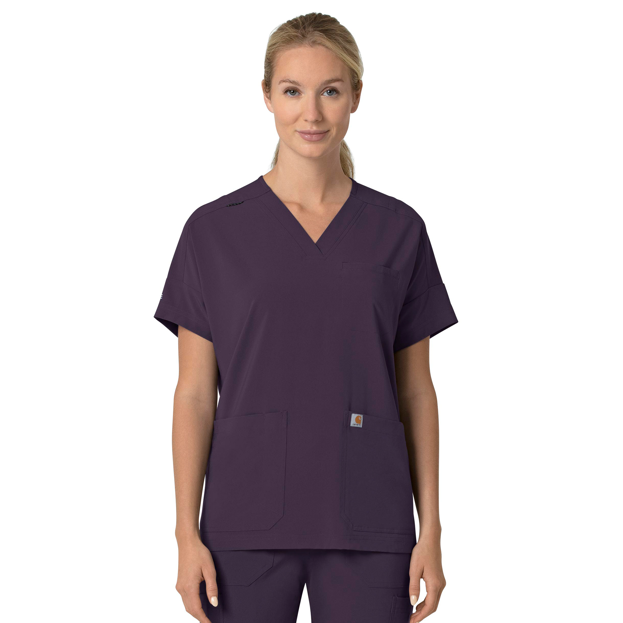 Carhartt Force Cross-Flex C13110 Women&#8216;s 4 Pocket Oversized V-Neck Medical Scrub Top-Carhartt