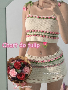 Chart móc len áo tulip