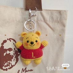 Hướng dẫn móc len móc khóa winnie the pooh