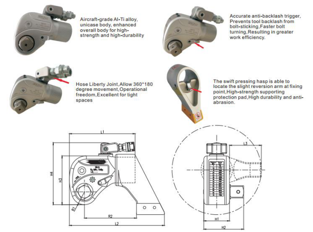 Hydraulic Square Drive Torque Wrench