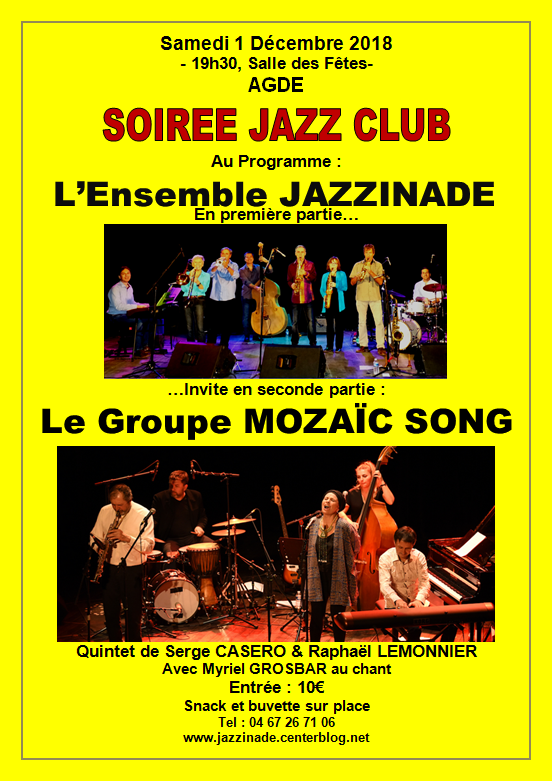 NOTRE PROCHAINE SOIREE JAZZ CLUB