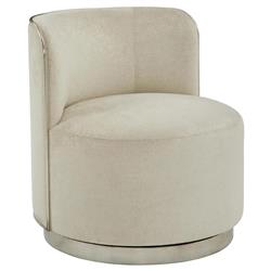 John-Richard Bangle Modern Classic Cream Swivel Slipper Chair