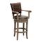 Modern Rustic Lodge Top Grain Leather Bar Stool | Kathy Kuo Home