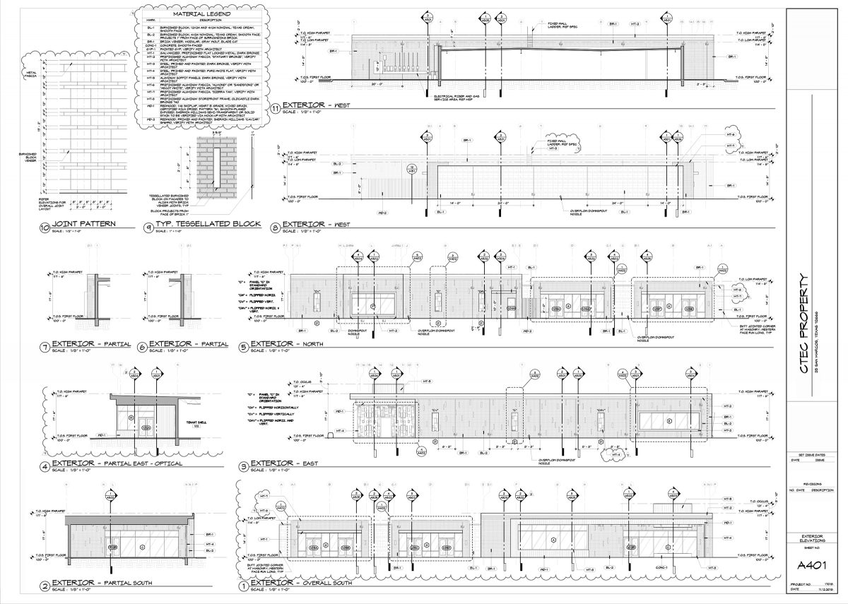 Construction Drawings - Exterior Elevations [copyright Bob Borson]