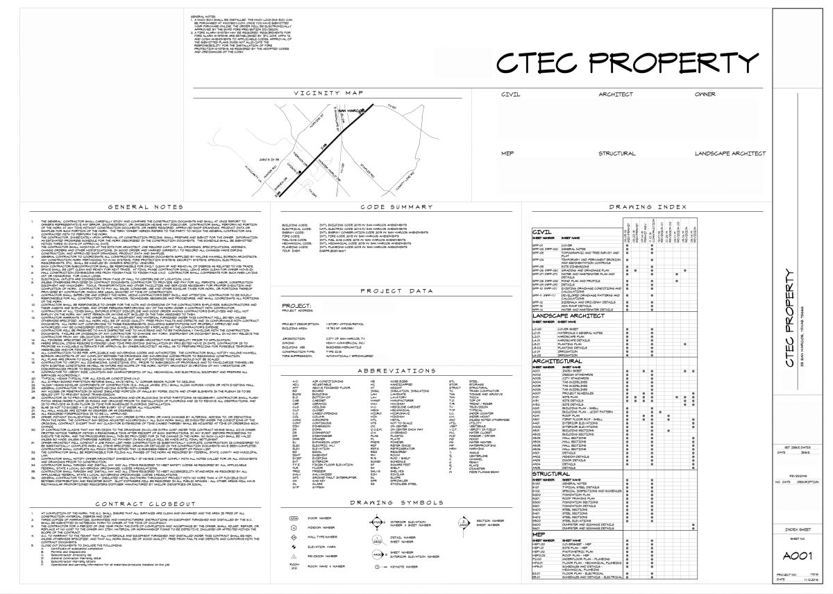 Architectural Cover Page - copyright Architect Bob Borson