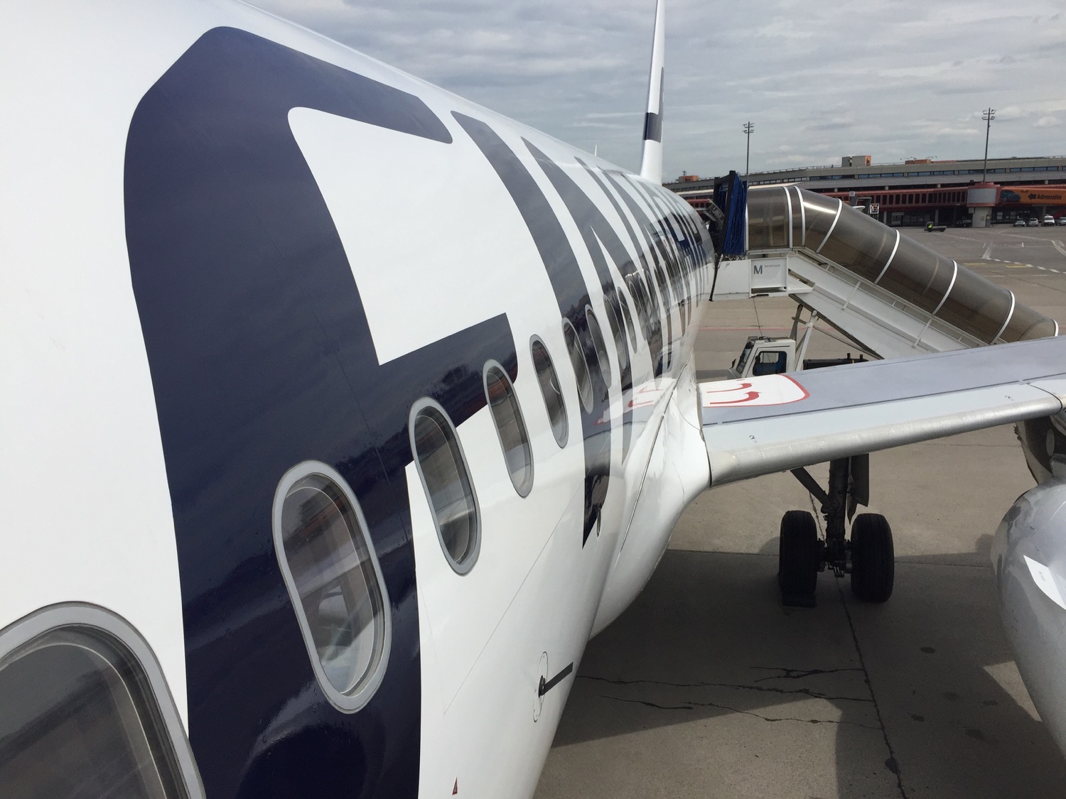 a plane with a staircase