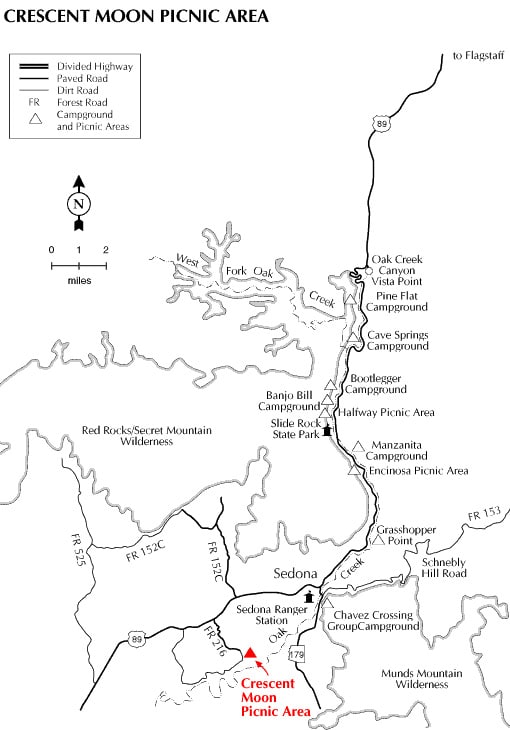 Crescent Moon Picnic Area Map