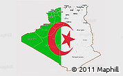 Flag 3D Map of Algeria