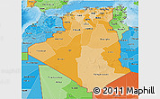 Political Shades 3D Map of Algeria