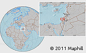 Gray Location Map of Nazareth, hill shading