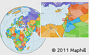 Political Location Map of Nazareth