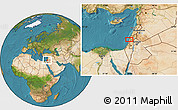 Satellite Location Map of Nazareth