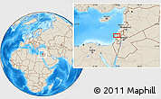 Shaded Relief Location Map of Nazareth