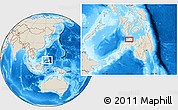 Shaded Relief Location Map of Calamba