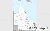 Gray Simple Map of Queensland