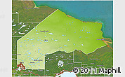 Physical 3D Map of Kenora, satellite outside