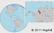 Gray Location Map of Sucre