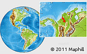 Physical Location Map of Sucre