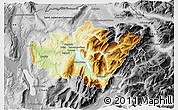 Physical 3D Map of Annecy, desaturated