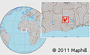 Gray Location Map of Wenchi