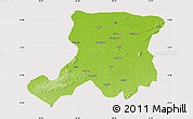 Physical Map of Gaya, cropped outside