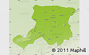 Physical Map of Gaya, lighten