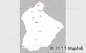 Gray Simple Map of Amritsar, cropped outside