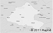 Silver Style Panoramic Map of Kanpur Dehat