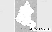 Gray Simple Map of Kanpur Dehat