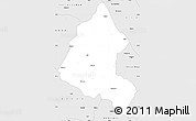 Silver Style Simple Map of Kanpur Dehat