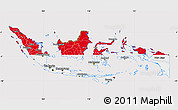 Flag Map of Indonesia