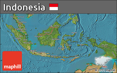 Satellite Map of Indonesia