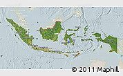 Satellite Map of Indonesia, lighten