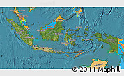 Satellite Map of Indonesia, political outside, satellite sea