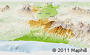 Physical Panoramic Map of Kab. Cianjur, lighten