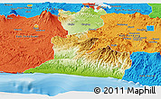 Physical Panoramic Map of Kab. Cianjur, political outside