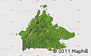 Satellite Map of Sabah, cropped outside