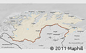 Shaded Relief 3D Map of Finnmark, desaturated