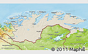 Shaded Relief 3D Map of Finnmark, physical outside