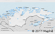 Silver Style 3D Map of Finnmark