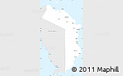 Silver Style Simple Map of Oriental Mindoro