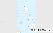 Classic Style Simple Map of Philippines