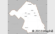 Gray Simple Map of GIYANI, cropped outside