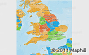 Political 3D Map of England