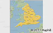 Savanna Style 3D Map of England