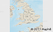 Shaded Relief 3D Map of England