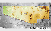 Physical Map of Pima County, desaturated