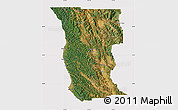 Satellite Map of Mendocino County, cropped outside